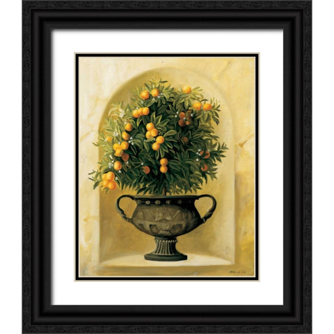 Oranges Black Ornate Wood Framed Art Print with Double Matting by du Ciel, Milieu