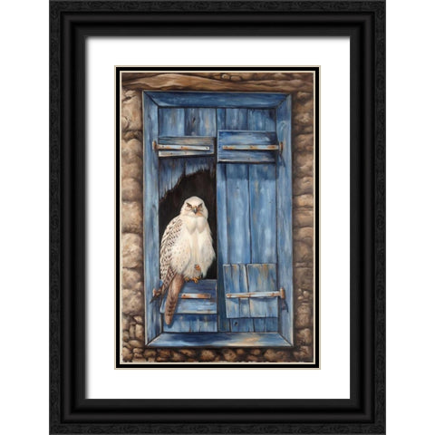 Look at me  Black Ornate Wood Framed Art Print with Double Matting by Schutte, Michel