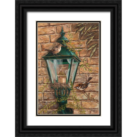 Finding House Black Ornate Wood Framed Art Print with Double Matting by Schutte, Michel