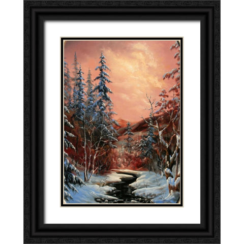 Lunnaja Nochy Black Ornate Wood Framed Art Print with Double Matting by Vlagyislav, Najgyonov