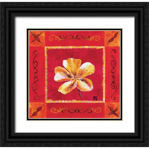 Retro Orange I Black Ornate Wood Framed Art Print with Double Matting by van Aanholt, Pascalle