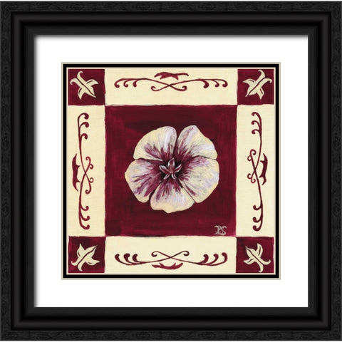 Retro Purple II Black Ornate Wood Framed Art Print with Double Matting by van Aanholt, Pascalle