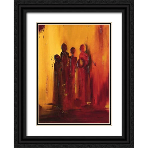 Siloutte IV Black Ornate Wood Framed Art Print with Double Matting by Pelzer-Janssen, Ine