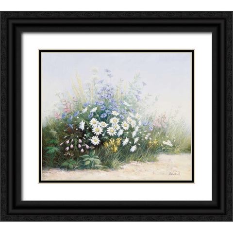 Flower serenade Black Ornate Wood Framed Art Print with Double Matting by Motz, Peter