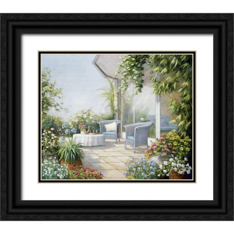 Summer afternoon Black Ornate Wood Framed Art Print with Double Matting by Motz, Peter
