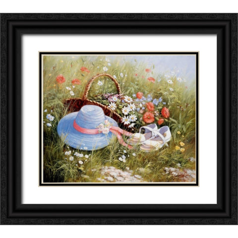 Once upon timeâ€¦ Black Ornate Wood Framed Art Print with Double Matting by Motz, Peter