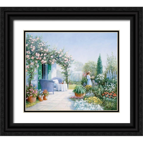 Missing you Black Ornate Wood Framed Art Print with Double Matting by Motz, Peter