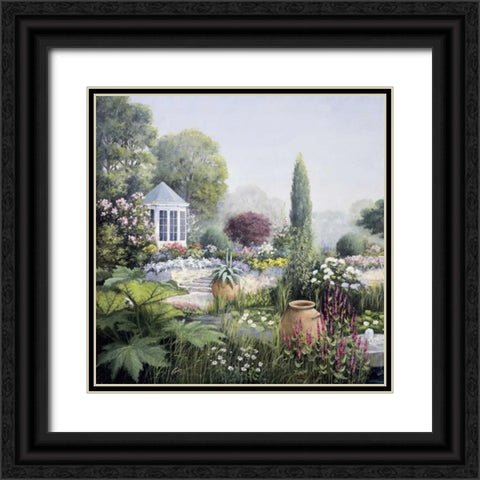 Paradise I Black Ornate Wood Framed Art Print with Double Matting by Motz, Peter