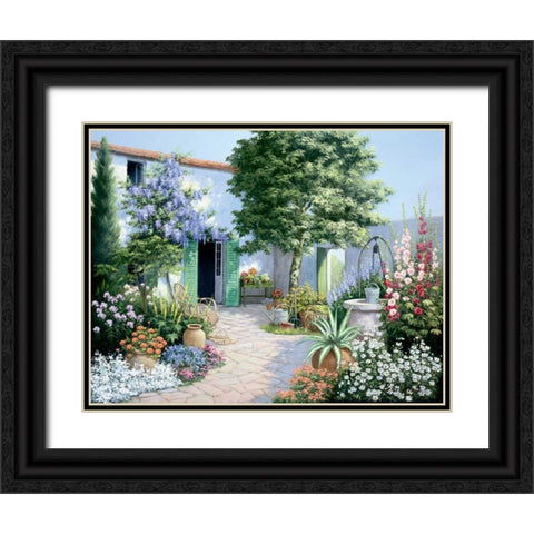 A little bit of paradise Black Ornate Wood Framed Art Print with Double Matting by Motz, Peter