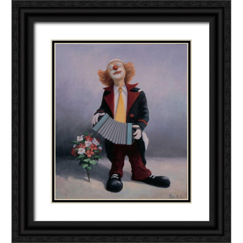 Accordion Black Ornate Wood Framed Art Print with Double Matting by Motz, Peter