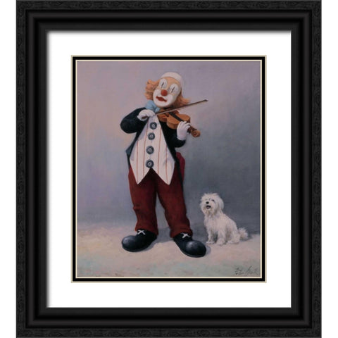 Violon Black Ornate Wood Framed Art Print with Double Matting by Motz, Peter