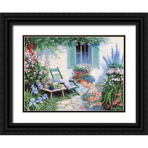 A beautiful spot Black Ornate Wood Framed Art Print with Double Matting by Motz, Peter