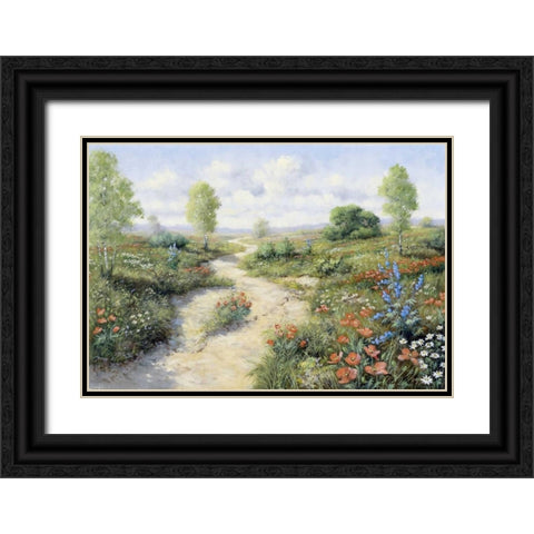 Road toâ€¦ Black Ornate Wood Framed Art Print with Double Matting by Motz, Peter