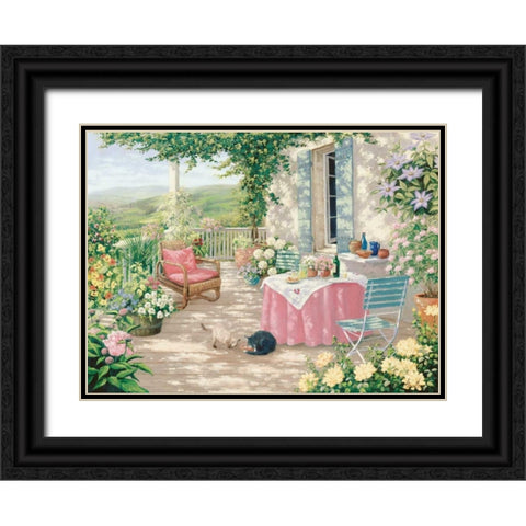 Brunch  Black Ornate Wood Framed Art Print with Double Matting by Motz, Peter