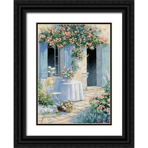 Favourite place Black Ornate Wood Framed Art Print with Double Matting by Motz, Peter