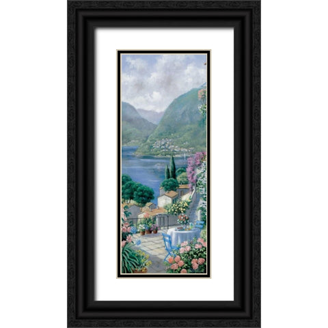 Lago Maggiore Black Ornate Wood Framed Art Print with Double Matting by Motz, Peter