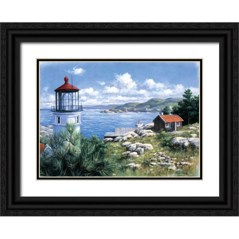 The search forâ€¦ Black Ornate Wood Framed Art Print with Double Matting by Motz, Peter