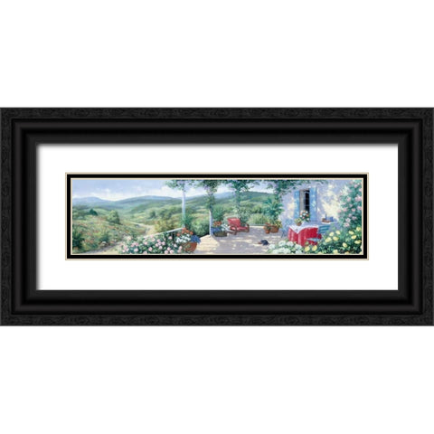 Panorama II Black Ornate Wood Framed Art Print with Double Matting by Motz, Peter