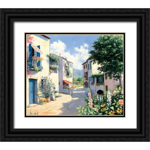 Lazy afternoon Black Ornate Wood Framed Art Print with Double Matting by Motz, Peter