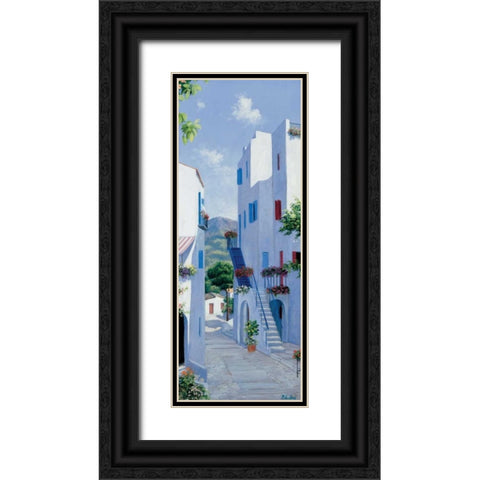 Memory lane Black Ornate Wood Framed Art Print with Double Matting by Motz, Peter