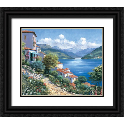 Holiday view Black Ornate Wood Framed Art Print with Double Matting by Motz, Peter