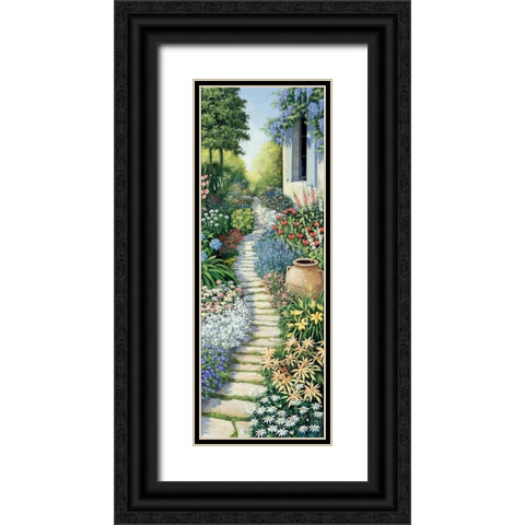 Flowers in fulfilment Black Ornate Wood Framed Art Print with Double Matting by Motz, Peter
