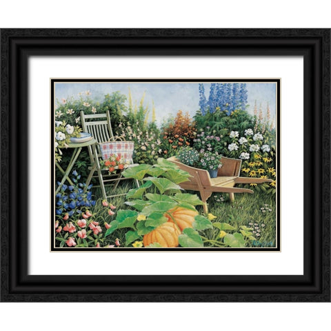 Autumn arrangement Black Ornate Wood Framed Art Print with Double Matting by Motz, Peter