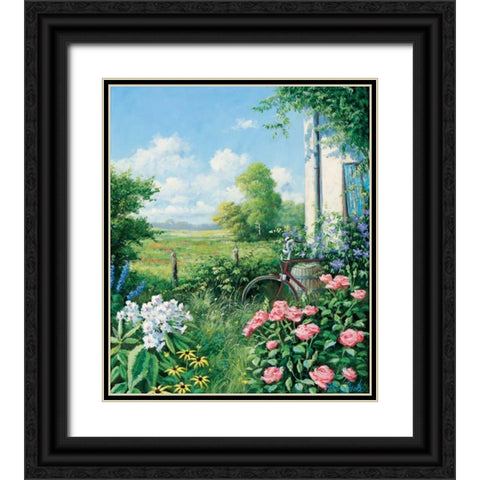 A view to infinity Black Ornate Wood Framed Art Print with Double Matting by Motz, Peter