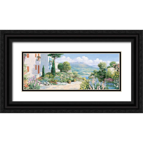 Favourite view Black Ornate Wood Framed Art Print with Double Matting by Motz, Peter
