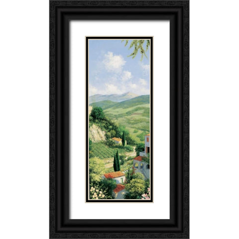 Tuscany Black Ornate Wood Framed Art Print with Double Matting by Motz, Peter