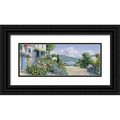 Lakeway Black Ornate Wood Framed Art Print with Double Matting by Motz, Peter