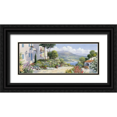 Lakeway II Black Ornate Wood Framed Art Print with Double Matting by Motz, Peter