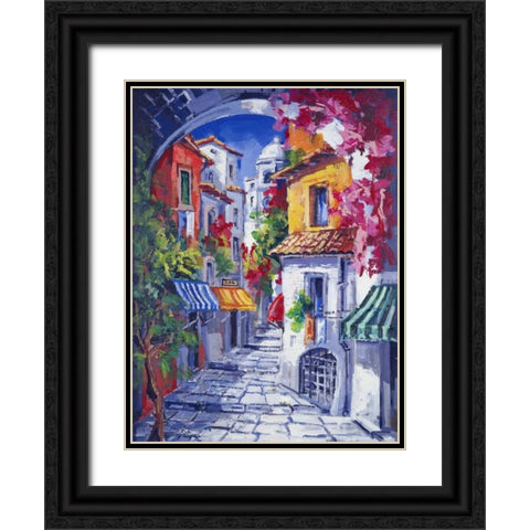 Vicolo caratteristico Black Ornate Wood Framed Art Print with Double Matting by di Viccaro, Roberto