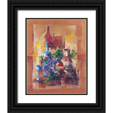 Natura in ocra Black Ornate Wood Framed Art Print with Double Matting by di Viccaro, Roberto