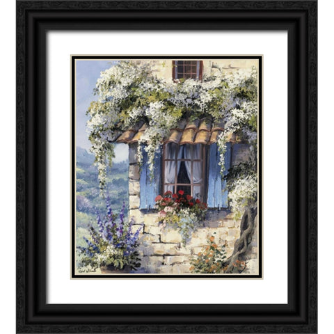 Window II Black Ornate Wood Framed Art Print with Double Matting by Withaar, Reint