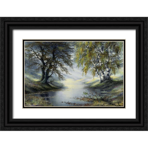 Forest Black Ornate Wood Framed Art Print with Double Matting by Withaar, Reint