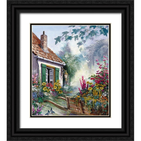 The blossomming barrow Black Ornate Wood Framed Art Print with Double Matting by Withaar, Reint