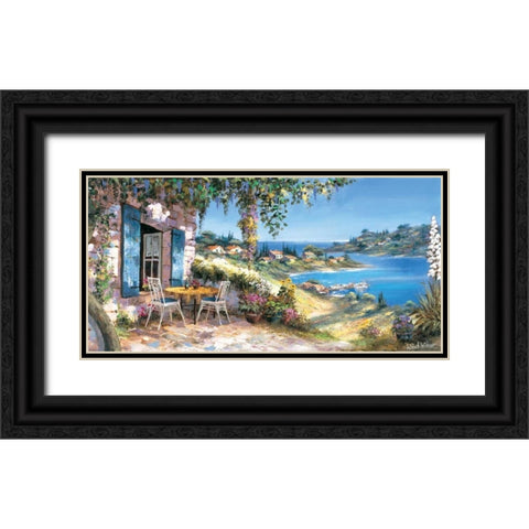 Lovely panorama Black Ornate Wood Framed Art Print with Double Matting by Withaar, Reint