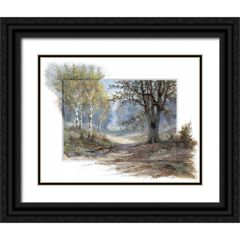 Forest creation Black Ornate Wood Framed Art Print with Double Matting by Withaar, Reint