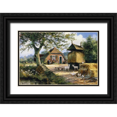 Classic tense Black Ornate Wood Framed Art Print with Double Matting by Withaar, Reint