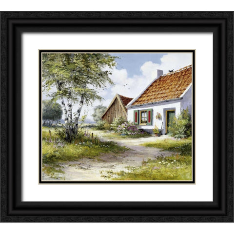 Sommer Black Ornate Wood Framed Art Print with Double Matting by Withaar, Reint