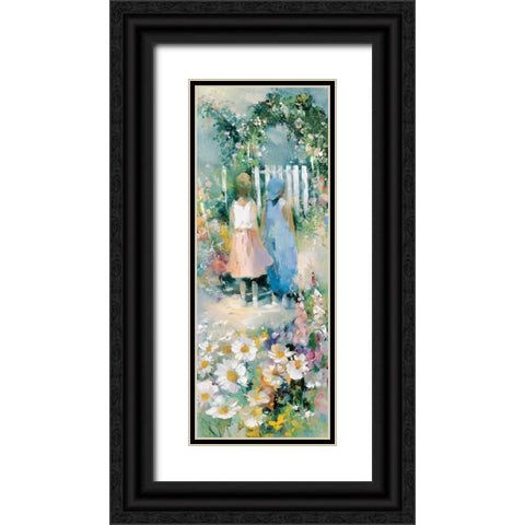 Best buddies Black Ornate Wood Framed Art Print with Double Matting by Camel, Stefanie