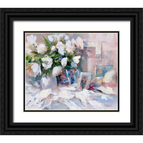 Memories Black Ornate Wood Framed Art Print with Double Matting by Camel, Stefanie