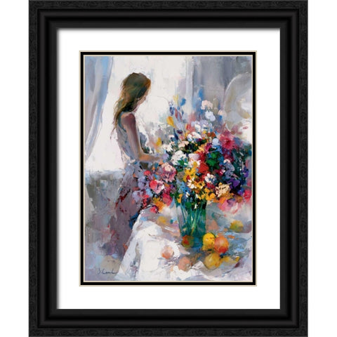 Dreaming away Black Ornate Wood Framed Art Print with Double Matting by Camel, Stefanie