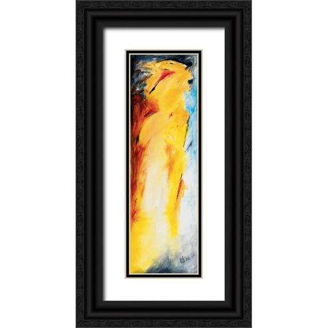 Chicken talk II Black Ornate Wood Framed Art Print with Double Matting by Gerbecks, Tilly