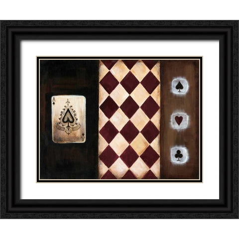 A-spades II Black Ornate Wood Framed Art Print with Double Matting by Fields, Wendy