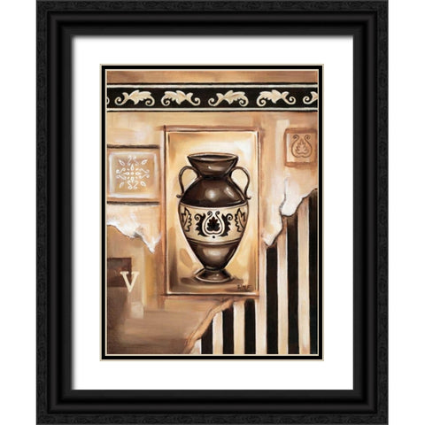 Vase II Black Ornate Wood Framed Art Print with Double Matting by Fields, Wendy