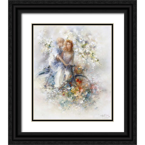 Spring Black Ornate Wood Framed Art Print with Double Matting by Haenraets, Willem