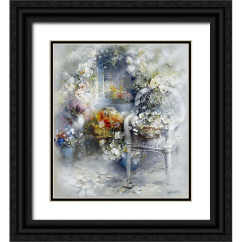 Magic Moment Black Ornate Wood Framed Art Print with Double Matting by Haenraets, Willem