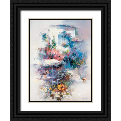 Summer gold Black Ornate Wood Framed Art Print with Double Matting by Haenraets, Willem